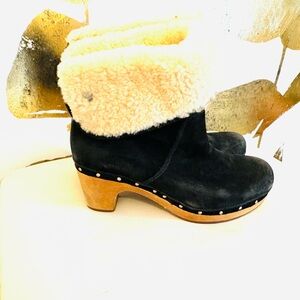 UGG black suede winter boots